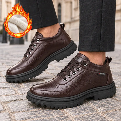 🔥Nueva oferta especial: 50 % de descuento🔥【Tallas 39-44】Nuevas botas de invierno para hombre 2026: cálidas, gruesas y de cuero auténtico.