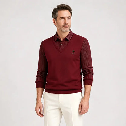 👔Rebajas de fin de año🔥【M-4XL】Conjunto de dos piezas de cachemir premium para hombre, cálido y versátil.