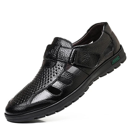 😎👞【39-44】🔥2026 Sandalias de cuero transpirables para hombre de verano