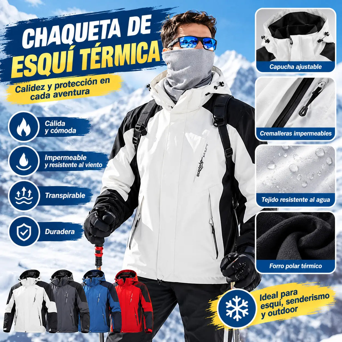 🔥【L-6XL】Nueva chaqueta de senderismo 2026: Impermeable y cortavientos – Unisex