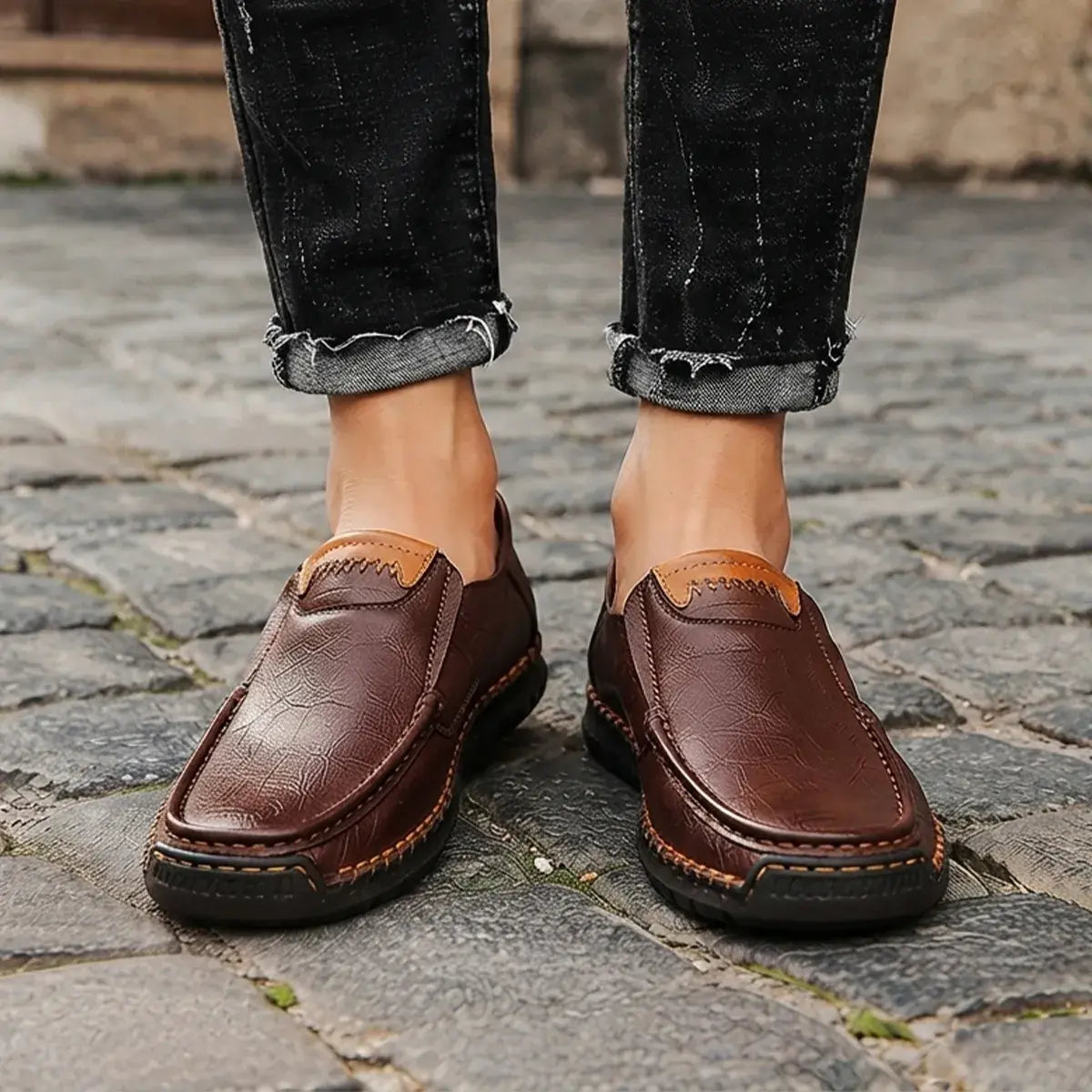 👞50% de descuento🔥【38-48】Mocasines de cuero hechos a mano ✅️Pago contra entrega