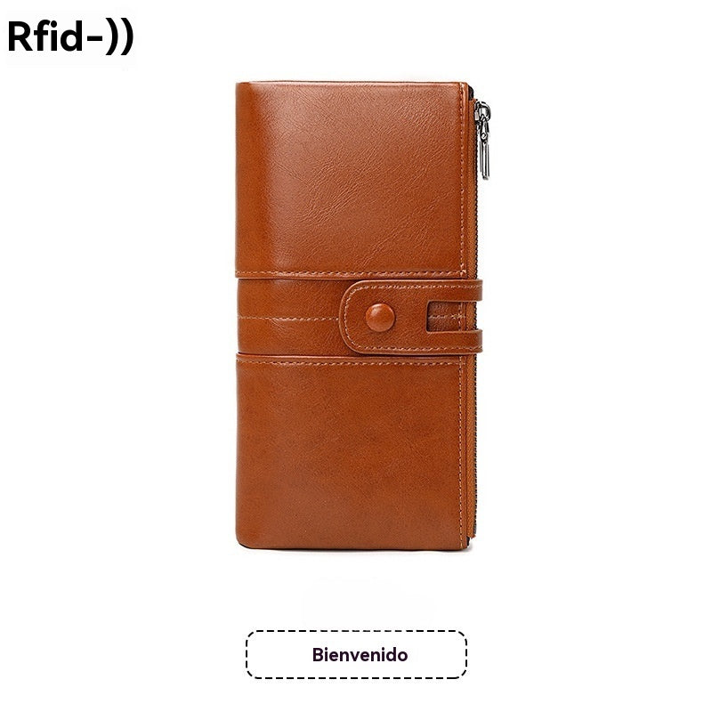 💖👜【Oferta por tiempo limitado -50%】Cartera antimagnética de cuero genuino para mujer, el modelo más vendido de 2026