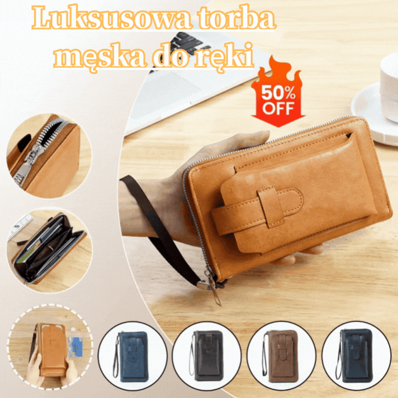 💼【Kup jedno drugie otrzymasz gratis】Wielofunkcyjny portfel męski, ręcznie robiony ze skóry naturalnej, w nowym stylu