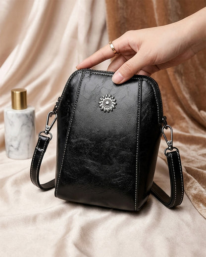 🔥👜 [Oferta Flash] 💖 Nuevo Bolso Multifunción 2026: Mini Bandolera de Piel Genuina, Elegante y Compacta.
