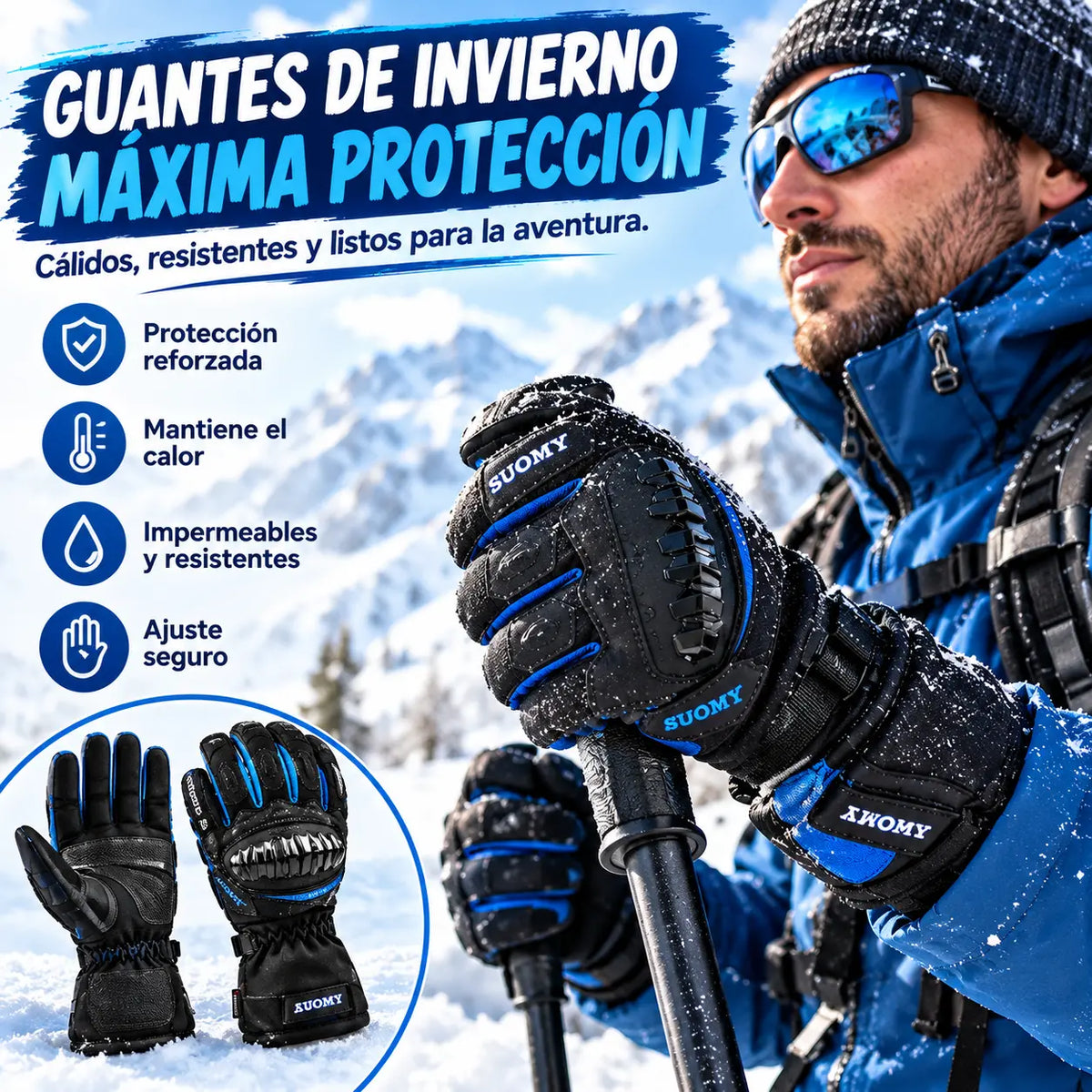 🔥🧤Agarre térmico | Guantes de moto aislados