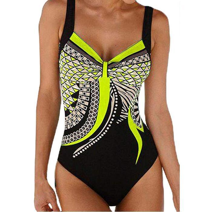 🏖️🌊 50% de descuento [Tallas S-3XL] Traje de baño de una pieza con estampado retro nuevo 2026