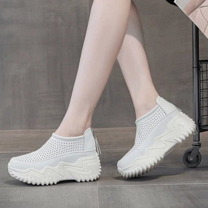 🔥👡【35-40】Nuevas sandalias de verano hechas de cuero genuino con suela gruesa transpirable y suela exterior hueca
