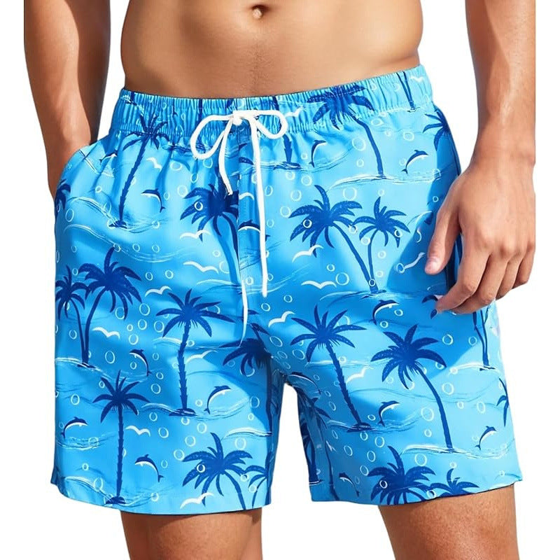 🌴【S-3XL】Pantalones cortos de playa estampados de secado rápido para hombre