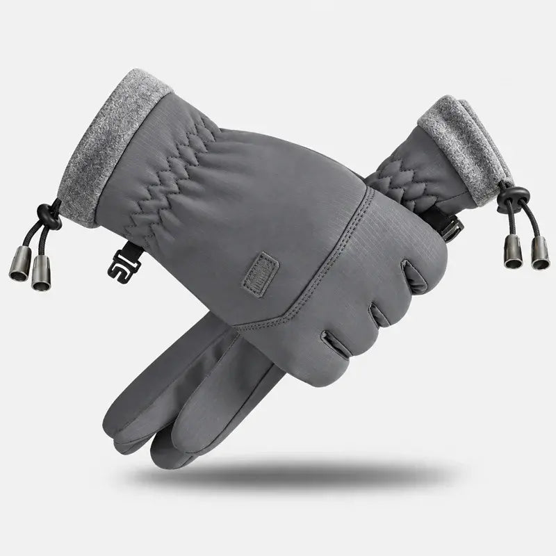 Guantes de invierno para hombre, impermeables y cortavientos · Forrados con tejido polar · Totalmente compatibles con pantallas táctiles · Palma antideslizante · ¡Ideales para ciclismo, esquí y senderismo!