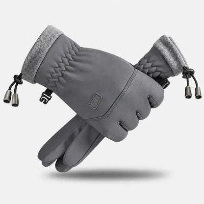Guantes de invierno para hombre, impermeables y cortavientos · Forrados con tejido polar · Totalmente compatibles con pantallas táctiles · Palma antideslizante · ¡Ideales para ciclismo, esquí y senderismo!