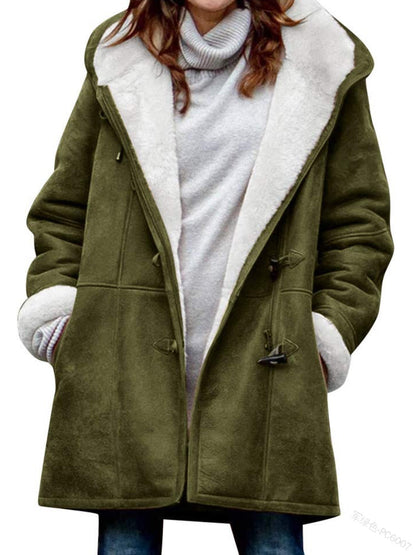 🐏🥼💖【Nueva colección de invierno 43% de descuento】2026 Abrigo de mujer elegante y cálido de ante con forro polar, S-5XL, abrigo de invierno/para el día a día