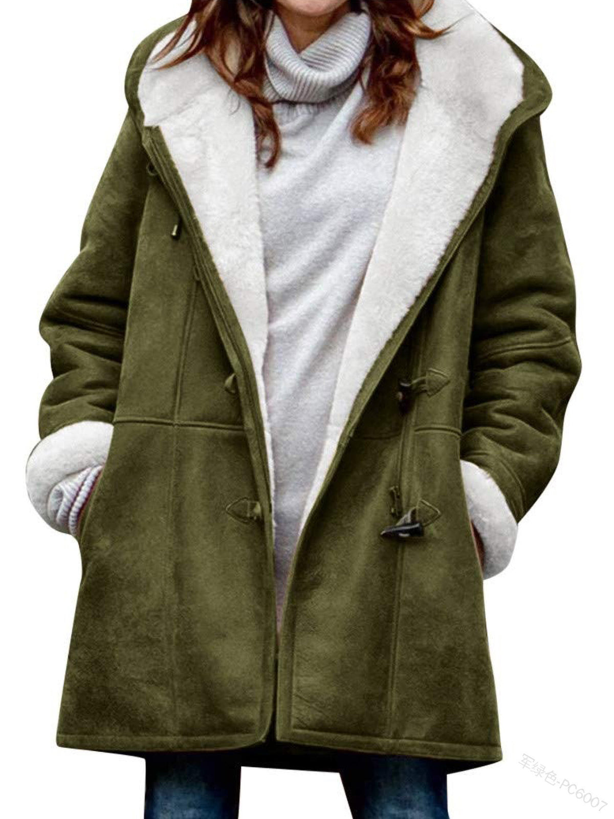 🐏🥼💖【Nueva colección de invierno 43% de descuento】2026 Abrigo de mujer elegante y cálido de ante con forro polar, S-5XL, abrigo de invierno/para el día a día