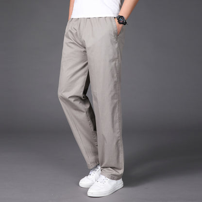 🔥【50-130KG】Pantalones casuales de pierna recta para hombre, tallas grandes, verano 2026