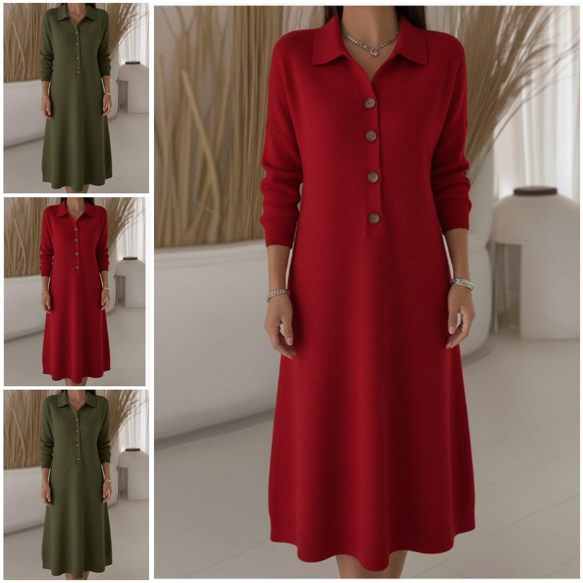 🔥【Posebna ponuda】【S-3XL】Nova pletena haljina jesen/zima 2026