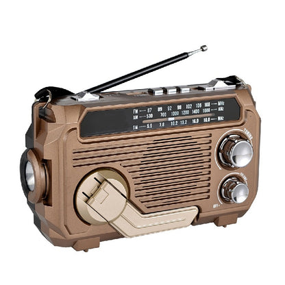 🔦 Přenosné nouzové rádio s ručním klikovým dobíjením a LED svítilnou