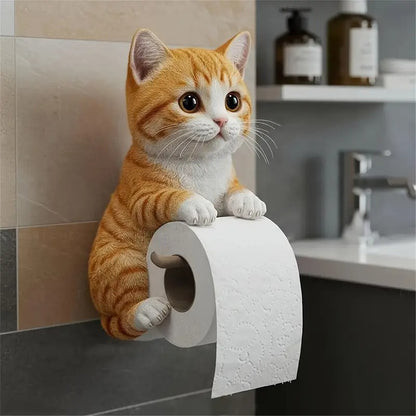 🐱【Oferta por tiempo limitado. Rebajas de fin de año.】Lindo porta rollo de papel higiénico con temática de gato