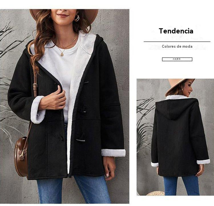 🐏🥼💖【Nueva colección de invierno 43% de descuento】2026 Abrigo de mujer elegante y cálido de ante con forro polar, S-5XL, abrigo de invierno/para el día a día