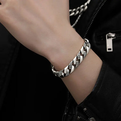 ✨【Pago contra entrega】Nueva pulsera para hombre de plata de ley 925 con diseño Tangcao