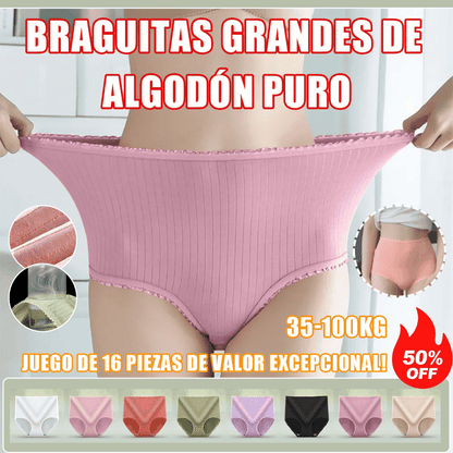 😍(Compra 8 y llévate 8 gratis) 💖Último día con 50 % de descuento: bragas antibacterianas impermeables de cintura alta