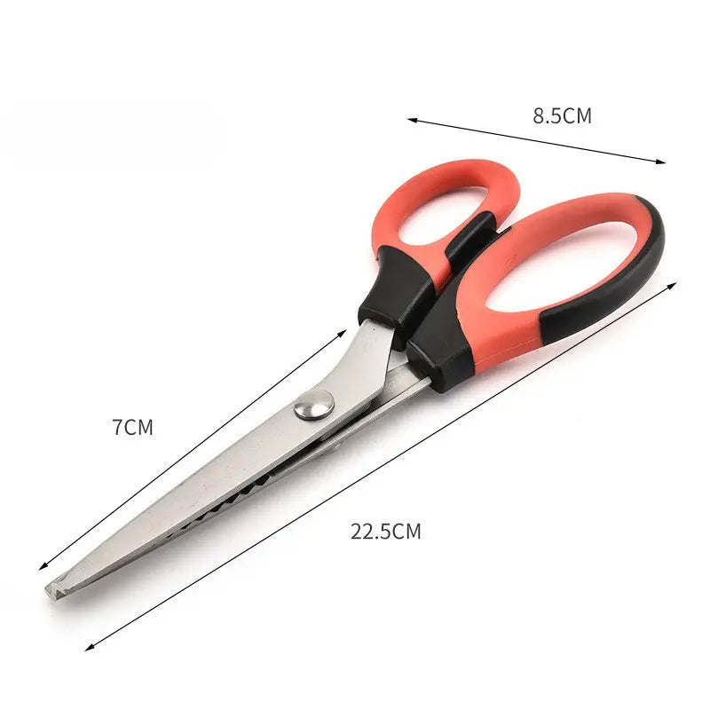 ✂️ Tijeras Dentadas Multiusos de Corte en Zigzag – Para Tela, Papel y Manualidades 🧵