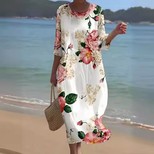 🌸🌸【50% de descuento】🔥【S-8XL】Nuevo vestido estampado ligero y transpirable 2026