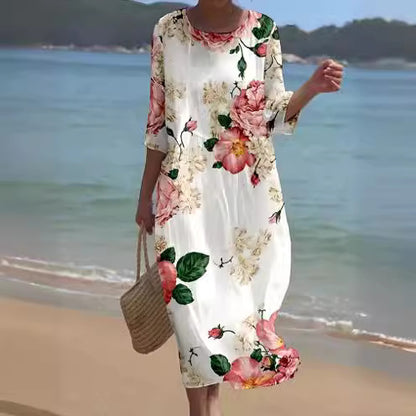 🌸🌸【50% de descuento】🔥【S-8XL】Nuevo vestido estampado ligero y transpirable 2026