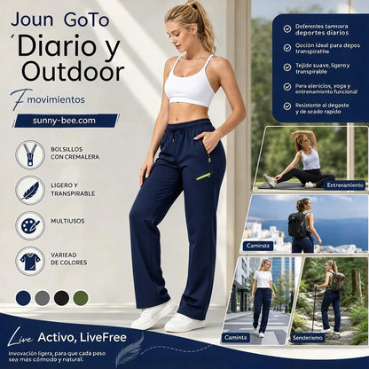 ⏳ Oferta por tiempo limitado 🔥 Pantalones cargo de corte recto para mujer — Cintura elástica; ideales para el trabajo, viajes y el día a día 👖✨