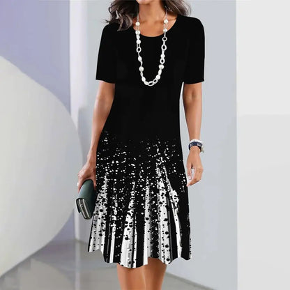 【S-5XL】Elegante vestido retro de cuello redondo