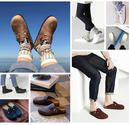 👞Fizetés utánvéttel✅【38-48】Valódi bőrből készült papucs, puha talp, nagyon kényelmes viselet ✅️unisex