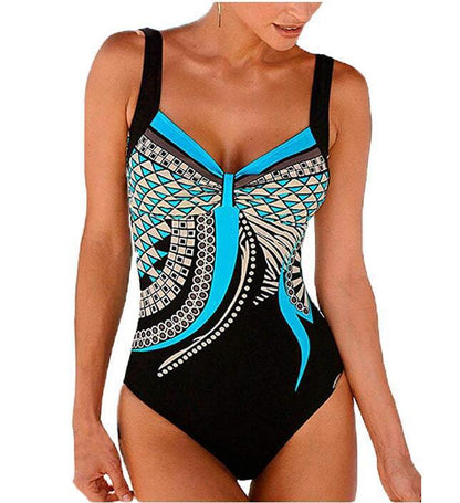 🏖️🌊 50% de descuento [Tallas S-3XL] Traje de baño de una pieza con estampado retro nuevo 2026