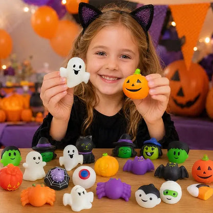 50 piezas 29 euro🎃Juguetes antiestrés con forma de empanadilla con temática de Halloween, adorables empanadillas con forma de fantasma de calabaza para aliviar el estrés.