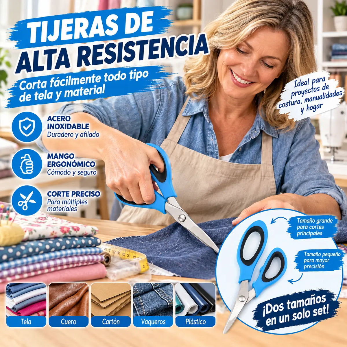 🔥Compra 1 y llévate 1 gratis✂️ Tijeras dentadas profesionales – Tijeras de tela afiladas y dentadas