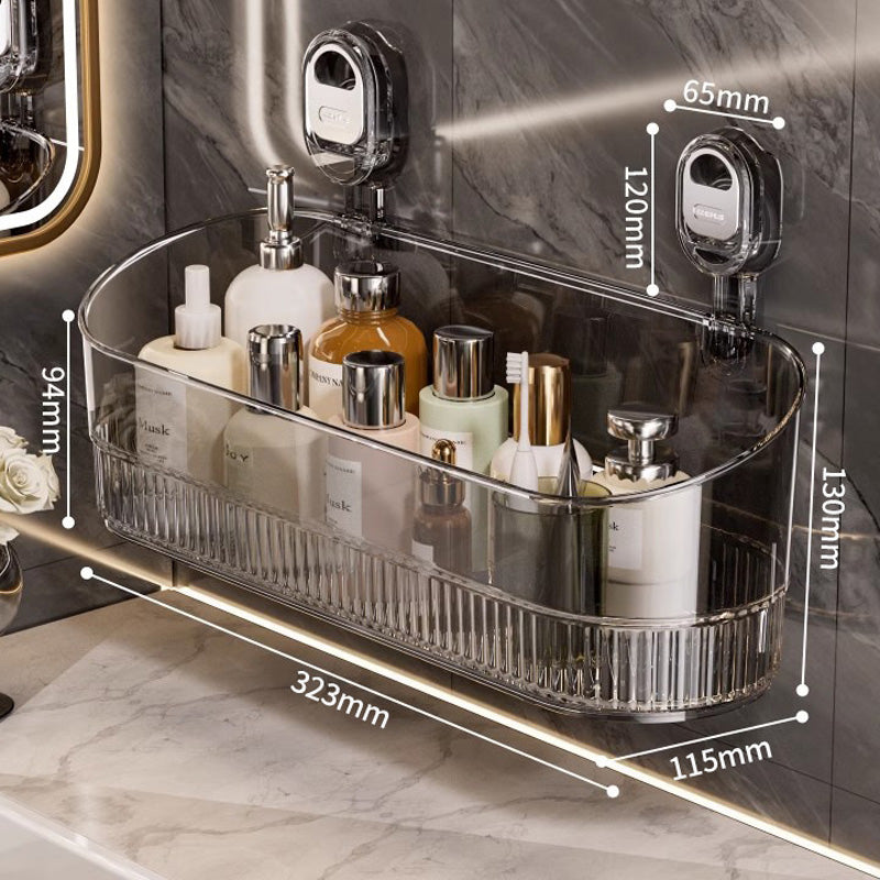 Estante de almacenamiento con ventosa sin perforaciones, escurridor de pared para cocina y baño