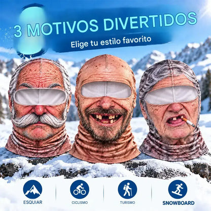 🔥😎 Divertida mascarilla facial 3D y cálida para deportes de invierno al aire libre
