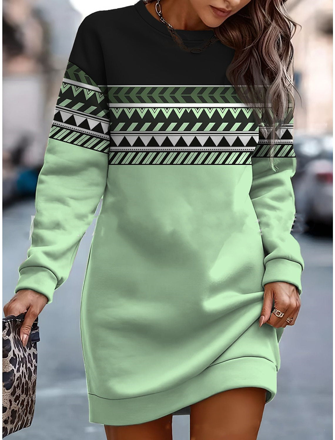 🔥🔥👗【Oferta de gran valor】【S-3XL】Nuevo vestido casual estampado de moda para otoño/invierno 2026