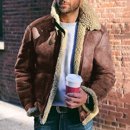 🔥🔥【M–5XL】Chaqueta de invierno retro y cálida para hombre: forro polar, diseño clásico.