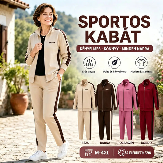 🔥【50% kedvezmény】🔥【M-5XL】【Dzseki + Nadrág】😍 Új, hétköznapi őszi sportruházat-szett, nagy méretekben