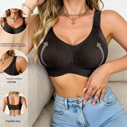 🔥【40-120 kg】👙【Pack de 3】Sujetador de encaje de alta sujeción para mujer
