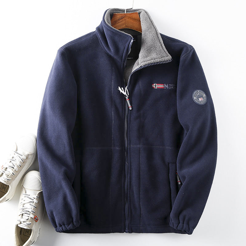 【XS-3XL】Abrigo de lana gruesa para hombre con forro de felpa, tallas grandes, cálido y cómodo para otoño e invierno.