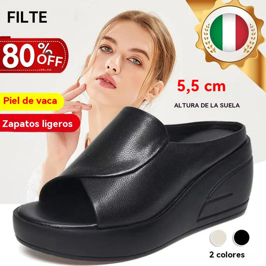 🔥【Tacón de 5,5 cm】Sandalias de cuña con suela blanda