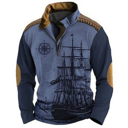 【XS-5XL】🔥Oferta por tiempo limitado: 38% de descuento🔥 Polo de velero de cuello alto para hombre, nuevo estilo 2026, suave y cómodo