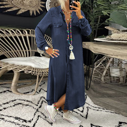 👘 Sleva 50 %💥【S–5XL】Nové džínové šaty ve větších velikostech ✅️Platba na dobírku