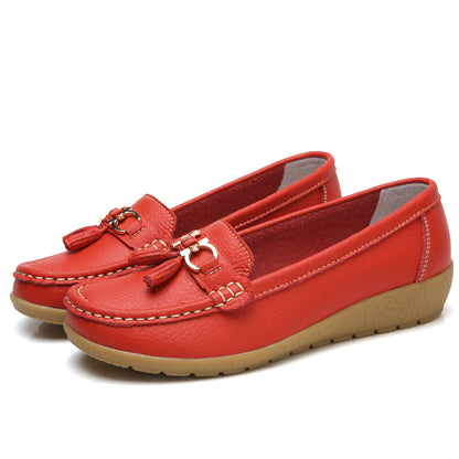 【🔥30% de descuento】【Tallas 35-44】Nuevos zapatos casuales para mujer en cuero auténtico con estilo