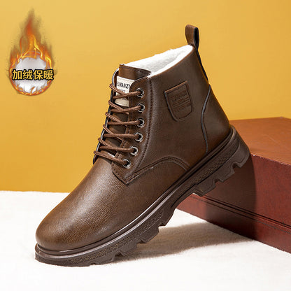 😎👍【39-44】Nuevas botas Martin altas de invierno para hombre con forro polar, antideslizantes