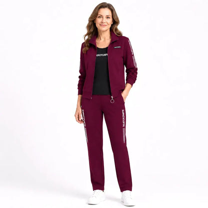 🌸 ¡Elegancia y comodidad absoluta! Elegante chándal de 3 piezas para mujer (chaqueta con cremallera + camiseta + pantalón / Tallas: M-6XL). ✨