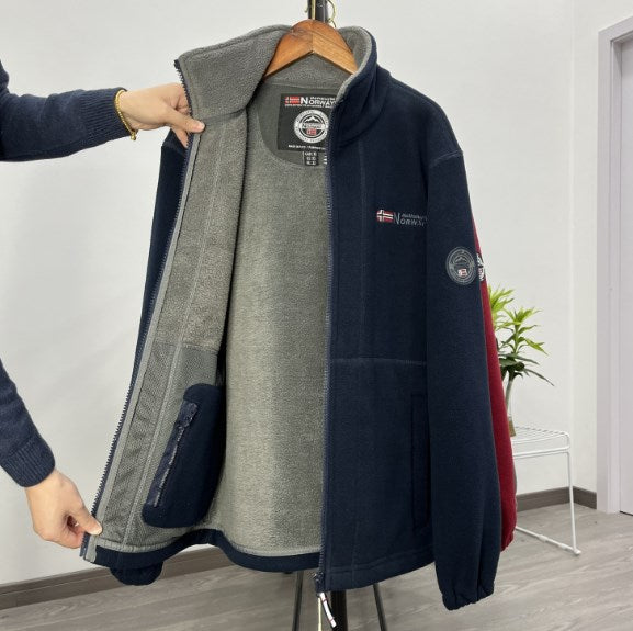❄️🧥【XS-3XL】Chaqueta de forro polar de terciopelo grueso para hombre, otoño e invierno, cálida, ligera, talla grande