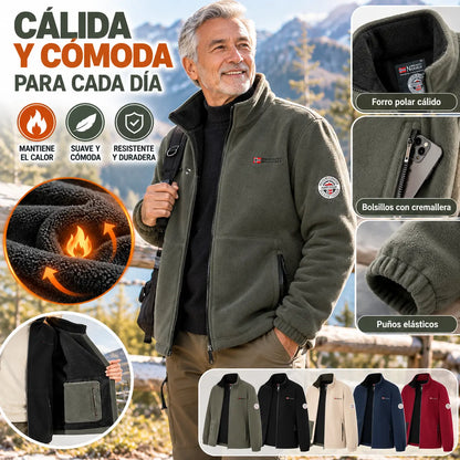 【XS-3XL】Chaqueta de Terciopelo Grueso de Lana para Hombre, Talla Grande, Cálida y Cómoda para Otoño e Invierno【40% de Descuento】