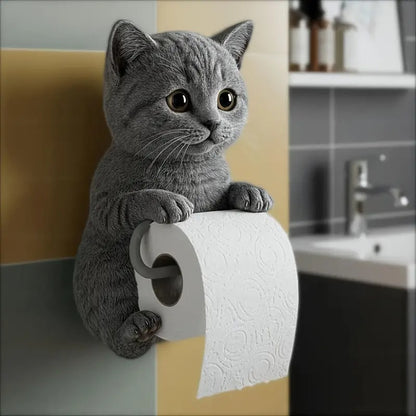 🐱【Oferta por tiempo limitado. Rebajas de fin de año.】Lindo porta rollo de papel higiénico con temática de gato