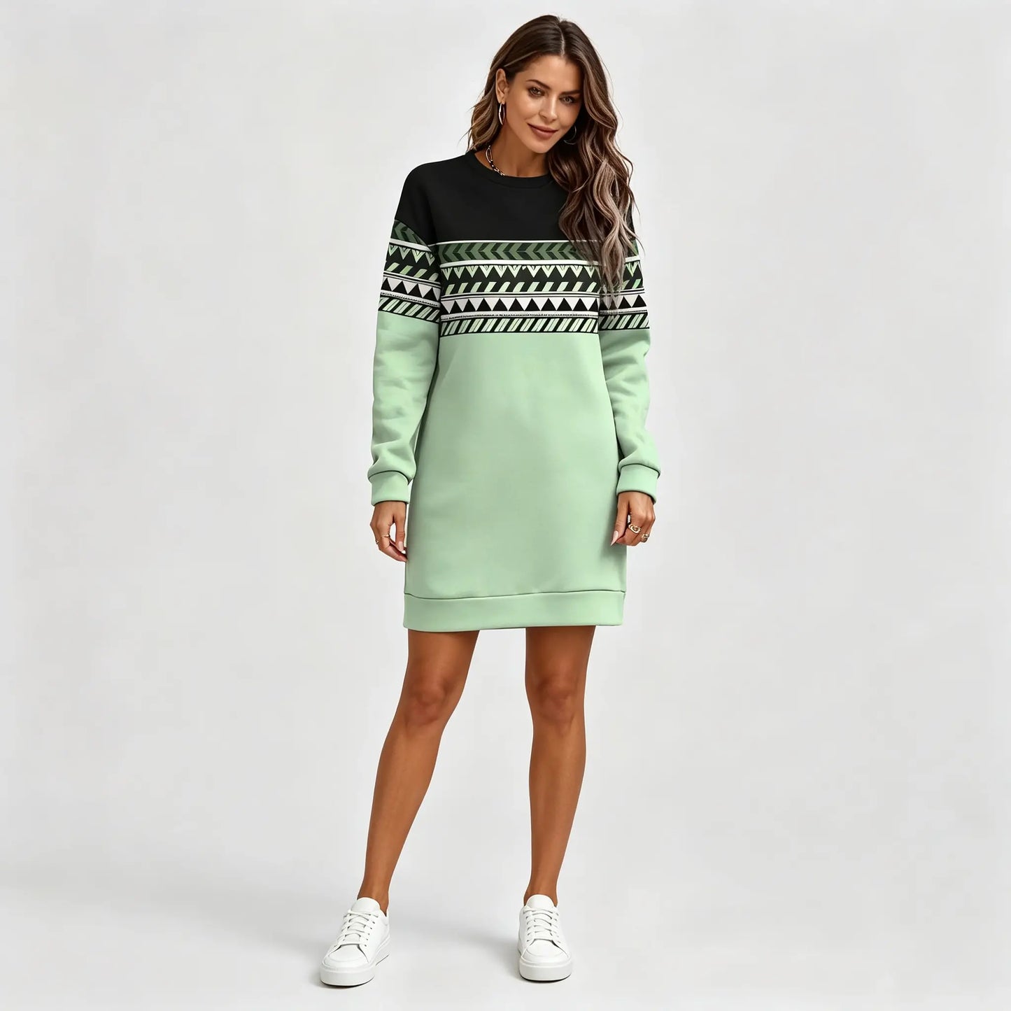 🔥🔥👗【Oferta de gran valor】【S-3XL】Nuevo vestido casual estampado de moda para otoño/invierno 2026