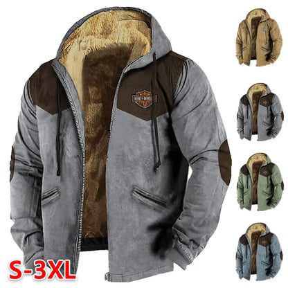 🔥💥【M-5XL】Chaqueta con capucha para hombre nueva 2026: gruesa y afelpada, resistente al frío y cálida